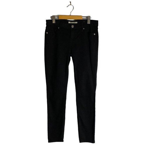 Mia & Moss Women's Black Sabine Skinny Mid-Rise Sateen Jeans - Picture 1 of 9